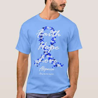Camiseta Alopecia Sensibilização Fé Esperança Ama Esperança
