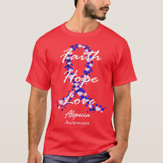 Camiseta Alopecia Sensibilização Fé Esperança Ama Esperança