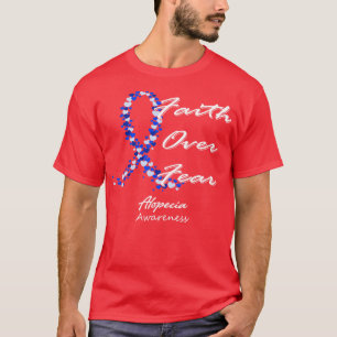 Camiseta Alopecia Sensibilização Fé Sobre Medo Nesta Famíli