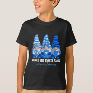 Camiseta Alopecia Sensibilização Mês Gnomias Azul de Fita S