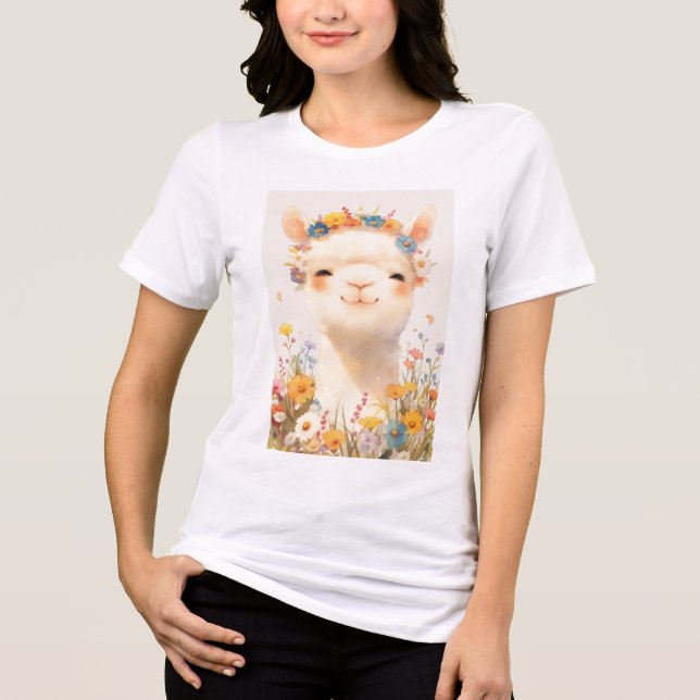 Camiseta Alpaca A Meadow of Joy (Frente)