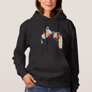 Camiseta Alpaca Animal Amigo Bff Óculos arco-íris Llama Slo