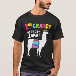 Camiseta Alpaca da 2ª Série Sem Problema Llama Primeiro Dia