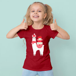 Camiseta Alpaca de Natal bonito