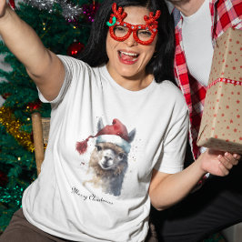 Camiseta Alpaca de Natal bonito, personalizado