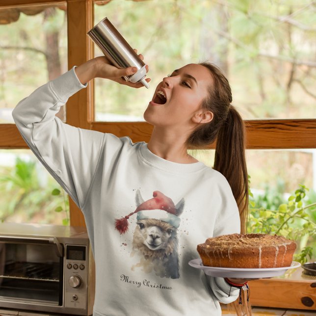 Camiseta Alpaca de Natal bonito, personalizado (Criador carregado)