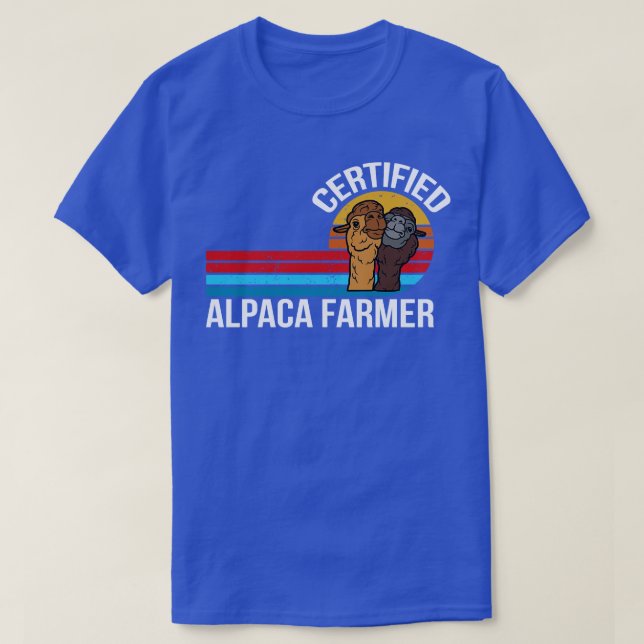 Camiseta Alpaca Farmer certificado — vintage (Frente do Design)
