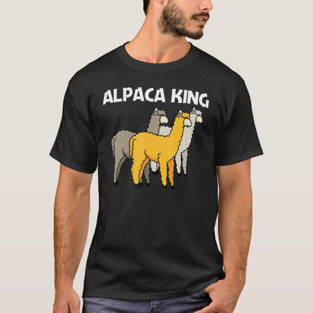 Camiseta Alpaca For Men Dad Camelid Mammal Animal (Frente)