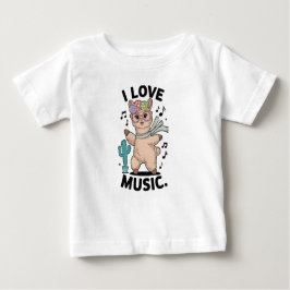 Camiseta Alpaca love music