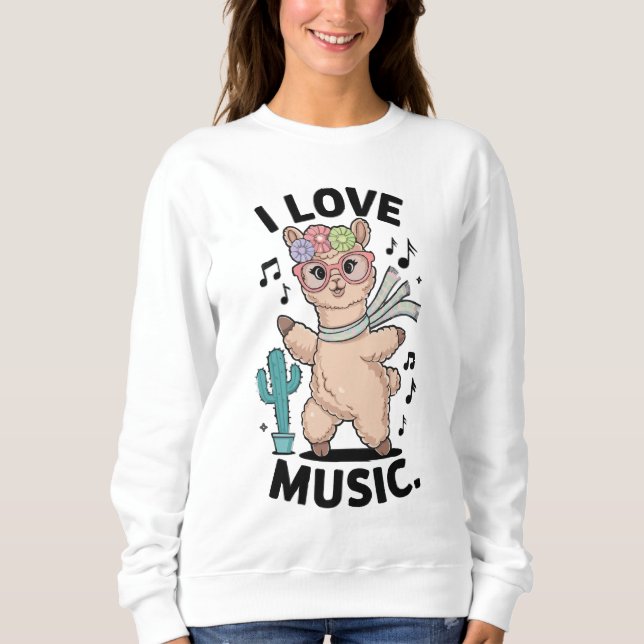 Camiseta Alpaca love music (Frente)