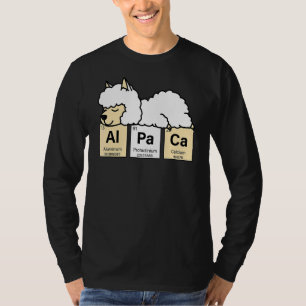 Camiseta Alpaca Mesa Periódica De Elementos Lama Pako Huaca