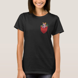 Camiseta Alpaca mexicana no bolso do peito para homens mulh