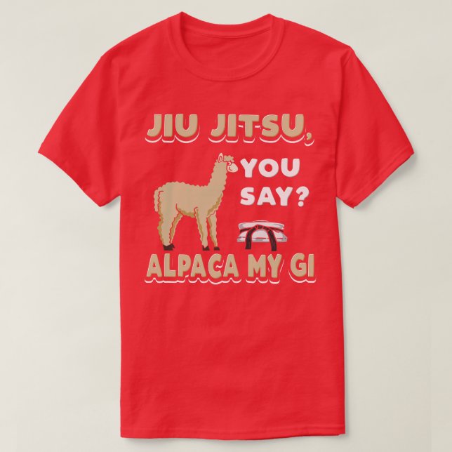 Camiseta Alpaca my gi brasileiro jiu jitsu (Frente do Design)