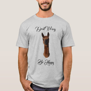 Camiseta Alpaca Não Se Preocupe De Ser Feliz,