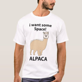 Camiseta Alpaca, quero um pouco de espaço
