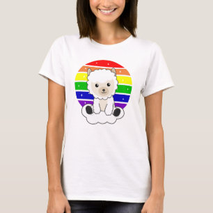 Camiseta Alpaca Rainbow Sweet Animal Colorful Sweet