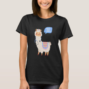 Camiseta Alpaca Sua Ferida Presente de Enfermeira de Cuidad