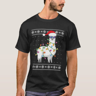 Camiseta Alpaca Tree Funny Ugly Para O Natal