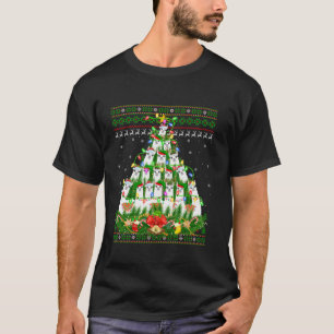 Camiseta Alpaca Ugly Xmas Lights Papais noeis Alpaca Natal 