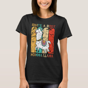 Camiseta Alpaca Vintage Ela é a melhor mãe Llama Mamãe Moth