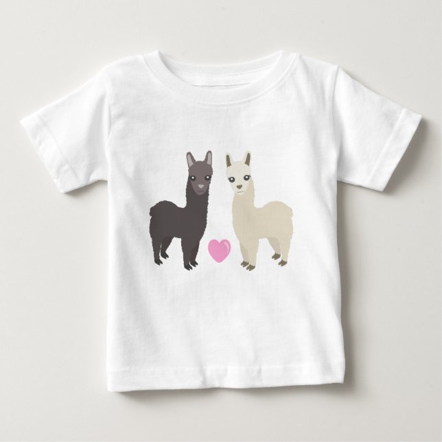 Camiseta Alpacas e coração (Frente)