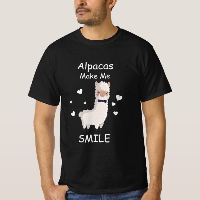 Camiseta Alpacas me faz sorrir, Llama Lovers Gift (Frente)