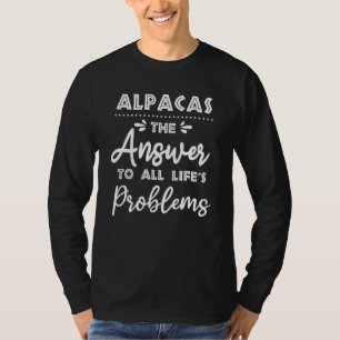 Camiseta Alpacas Responde A Todos Os Problemas Humor De Mem