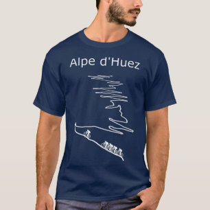 Camiseta Alpe d Huez em França, design de ciclismo para ho