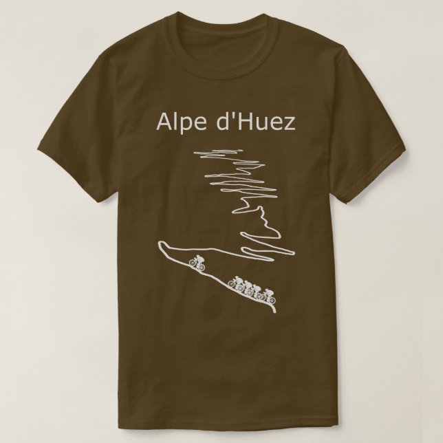 Camiseta Alpe d Huez em França, design de ciclismo para hom (Frente do Design)