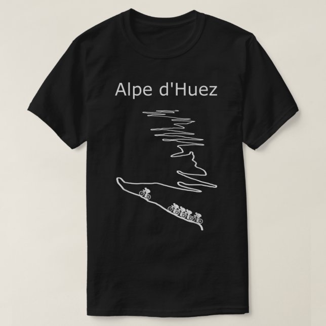 Camiseta Alpe d Huez em França, design de ciclismo para hom (Frente do Design)
