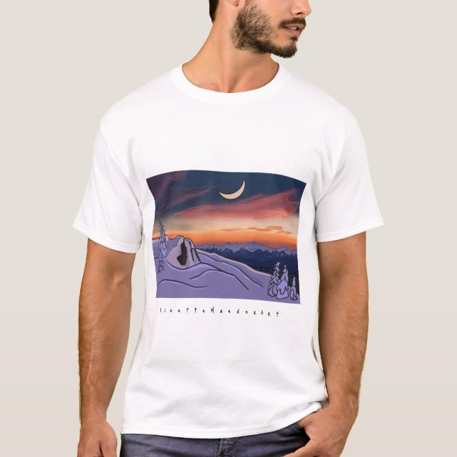 Camiseta Alpenglow Sunset Mountain T Shirt (Frente)
