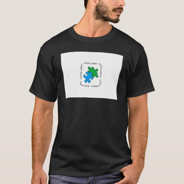 Camiseta Alpes Adriático Bandeira da Comunidade de Trabalho (Frente)