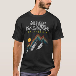 Camiseta Alpes, Califórnia - USA Ski Resort - BACK