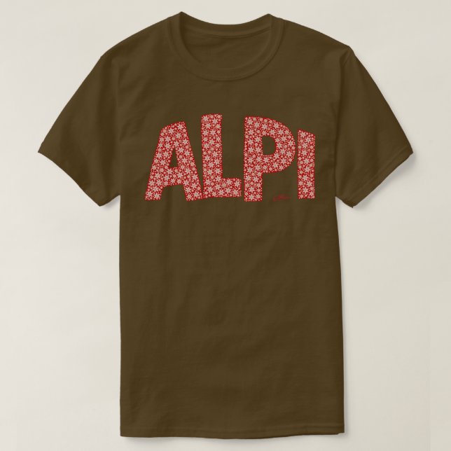 Camiseta Alpes italianos com neve (Frente do Design)