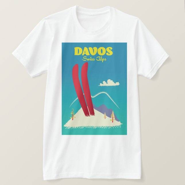 Camiseta Alpes suíços de Davos (Frente do Design)