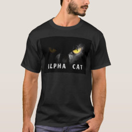 Camiseta Alpha Cat com olhar letal para o preto