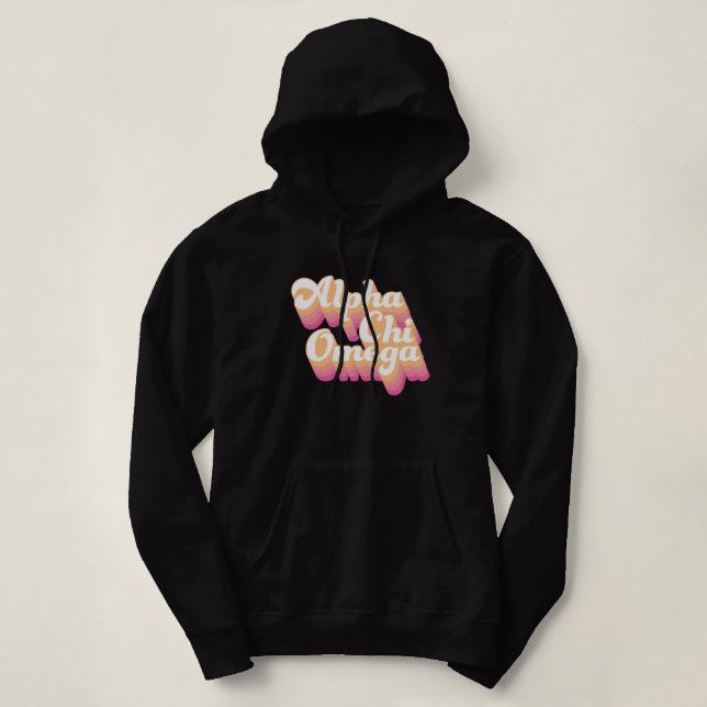 Camiseta Alpha Chi Omega| Groovy Script (Frente do Design)