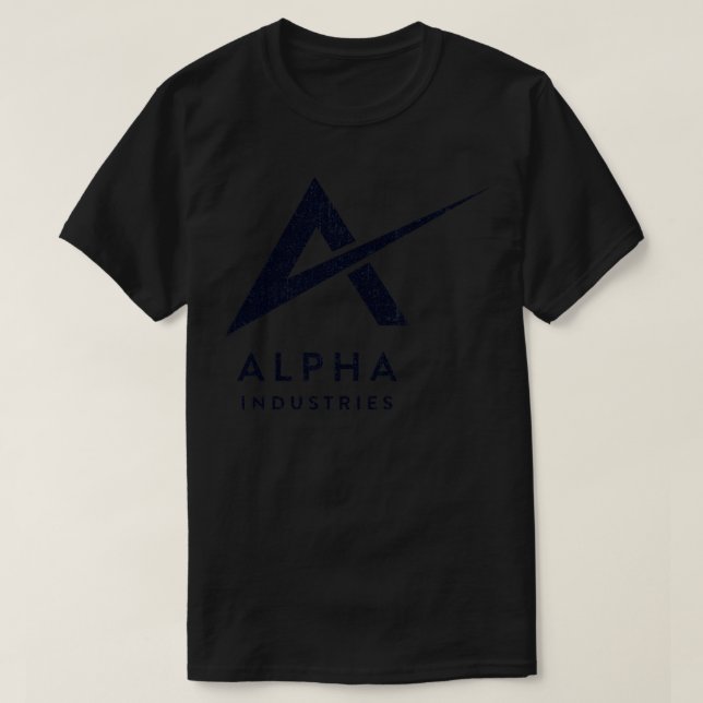 Camiseta Alpha Industries elimina o vidro ceifado (Frente do Design)