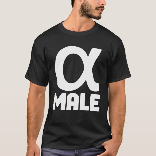 Camiseta Alpha Male Alpha Symbol Greek Lone Wolf (Frente)