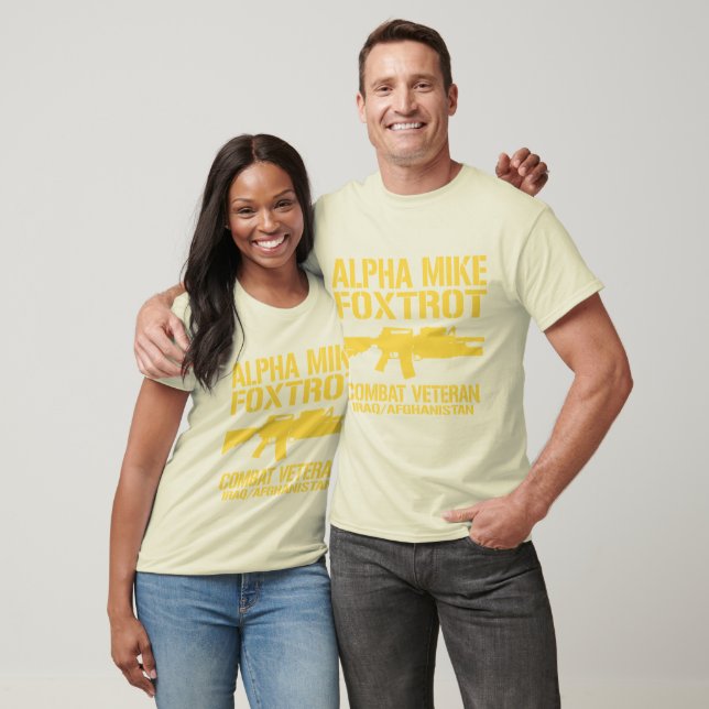 Camiseta Alpha Mike Foxtrot - Veterano do Iraque e Afeganis (Unissex)