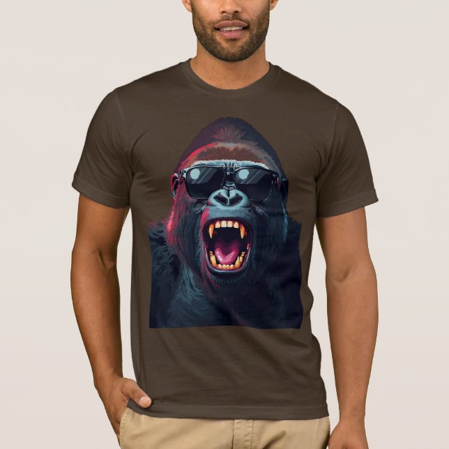 Camiseta Alpha Rage – Roaring Gorilla with Sunglasses (Frente)