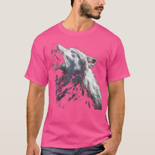 Camiseta Alpha Wolf Howling Na Lua Blue Eyes Wolf Lover