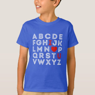 Camiseta Alphabet ABC I Love You