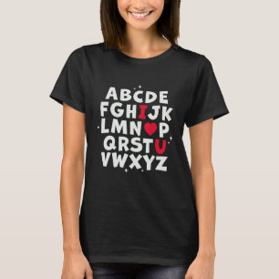 Camiseta Alphabet ABC I Love You - Professor de inglês Vale