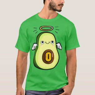 Camiseta Alphabet - Letra O Cute Santa Guacamole Avocado