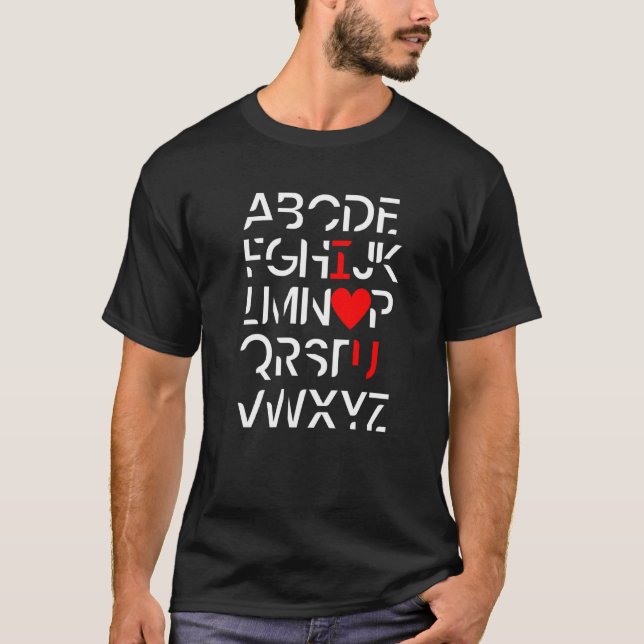 Camiseta Alphabet Letters Professor Student School Learning (Frente)