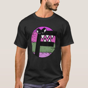 Camiseta Alphabet Lore f Costume Retro Sunset Para Boi Vill