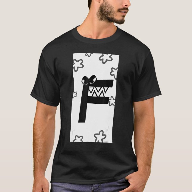 Camiseta Alphabet Lore F - Letra For Boys Alphabetical Matc (Frente)
