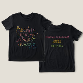 Camiseta Alphabet Sterne bunt - Tafel Kreide | Einschulung