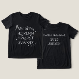 Camiseta Alphabet Sterne weiß - Tafel Kreide | Einschulung